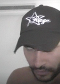 L. BLACK STAR TRUCKER HAT